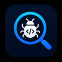 BugTrace magnifying glass and bug logo mark